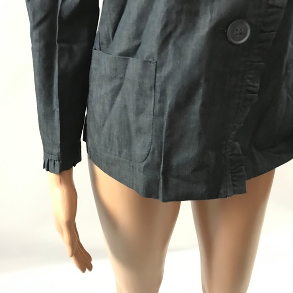 Loft Outlet Women's Chambray Blazer Jacket Cotton - Picture 2 of 5